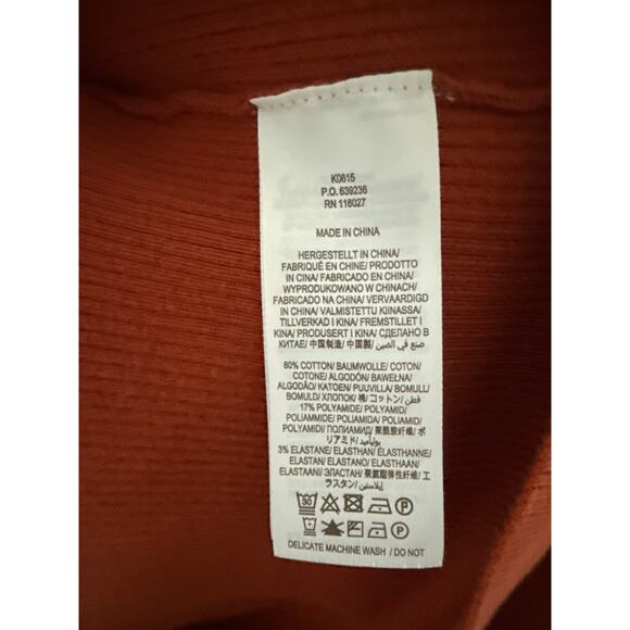 Boden Plus Ribbed Square Neck Knit Sweater Burnt Orange Size 16/18 - Picture 9 of 9